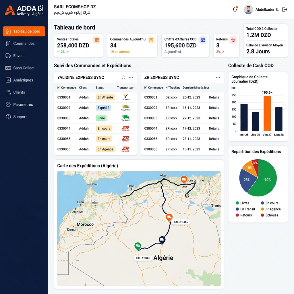 Logiciel de gestion e-commerce & suivi des livraisons