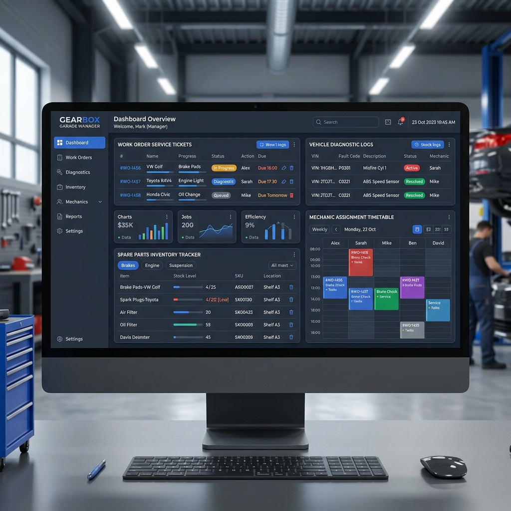 Logiciel de gestion pour garages & ateliers mécaniques